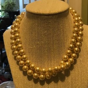 KJL Double Strand Faux Pearl Necklace